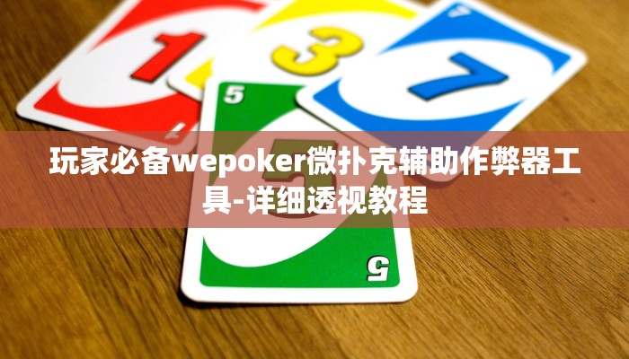 玩家必备wepoker微扑克辅助作弊器工具-详细透视教程