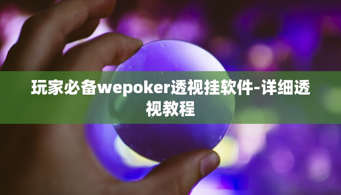 实测辅助wepoker透视挂试用版(原来真的能开挂)