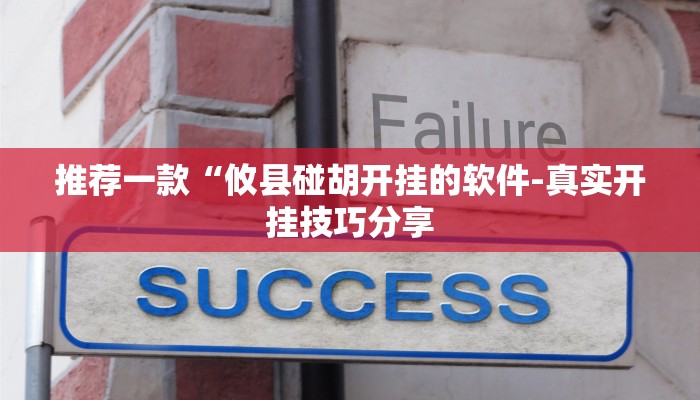推荐一款“攸县碰胡开挂的软件-真实开挂技巧分享