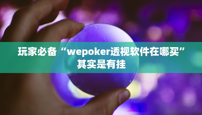 实测辅助WEPoKeR透视辅助器(原来真的能开挂)