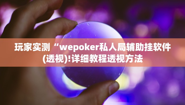 玩家实测“wepoker私人局辅助挂软件(透视)!详细教程透视方法