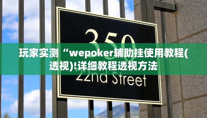 使用分享wepoker透视挂作弊挂购买(作弊)”附开挂脚本详细教学