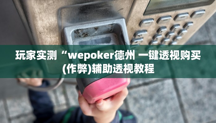 玩家实测“wepoker德州 一键透视购买(作弊)辅助透视教程