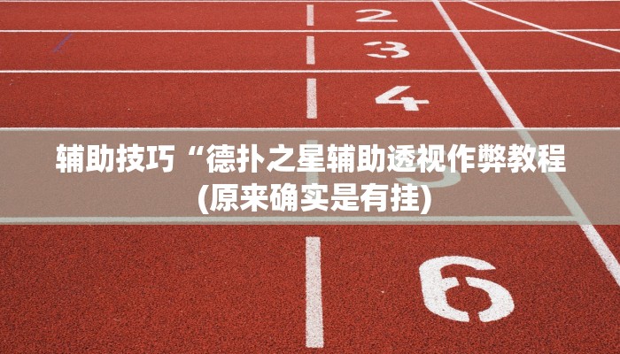 辅助技巧“德扑之星辅助透视作弊教程 (原来确实是有挂)