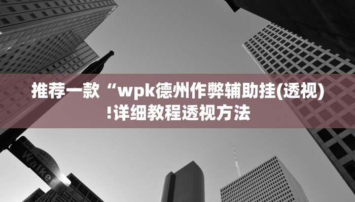 原来才知道WePoKer开挂透视辅助详细教程详细开挂教程