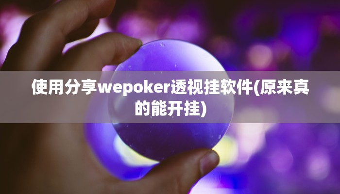 使用分享wepoker透视挂软件(原来真的能开挂)