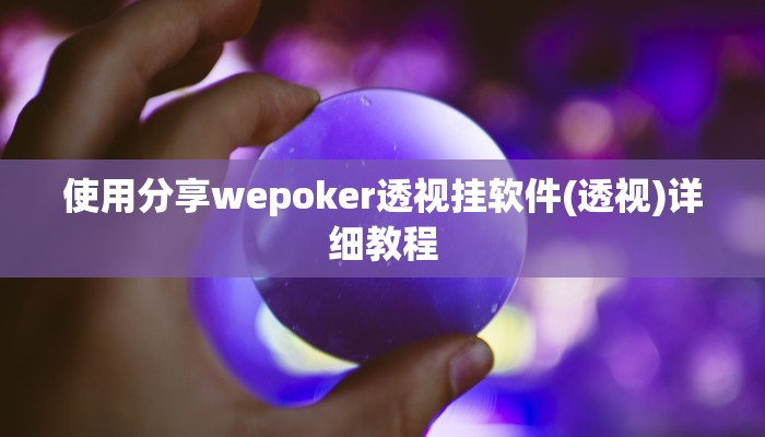 使用分享wepoker透视挂软件(透视)详细教程