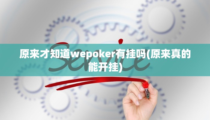 实测辅助wepoker如何提高胜率(透视)详细教程