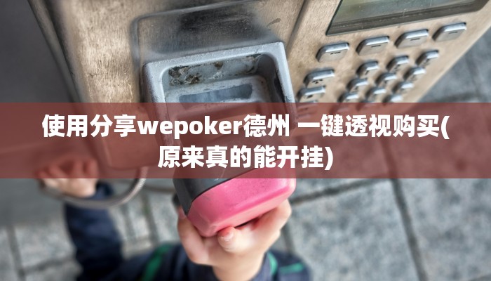 使用分享wepoker德州 一键透视购买(原来真的能开挂)