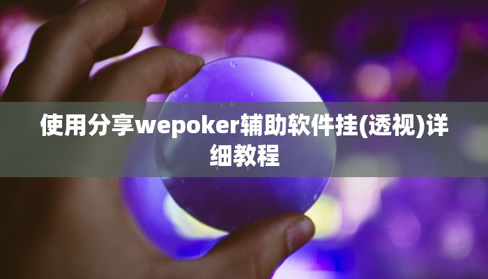 使用分享wepoker辅助软件挂(透视)详细教程