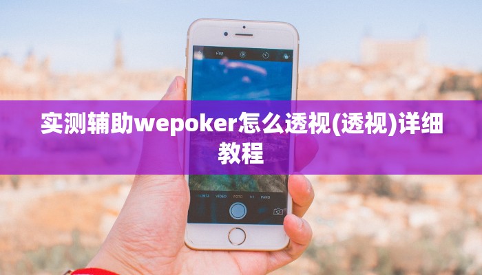 实测辅助wepoker怎么透视(透视)详细教程
