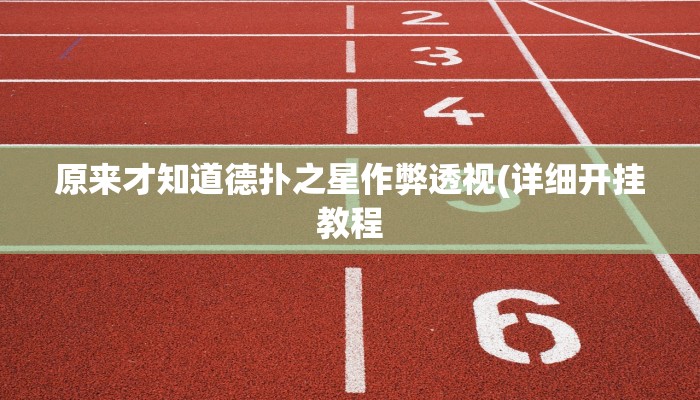 辅助神器德扑之星透视挂(作弊)”附开挂脚本详细教学