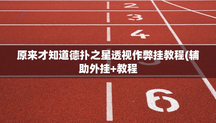 原来才知道德扑之星透视作弊挂教程(辅助外挂+教程