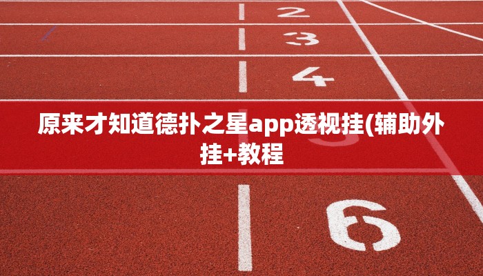 原来才知道德扑之星app透视挂(辅助外挂+教程