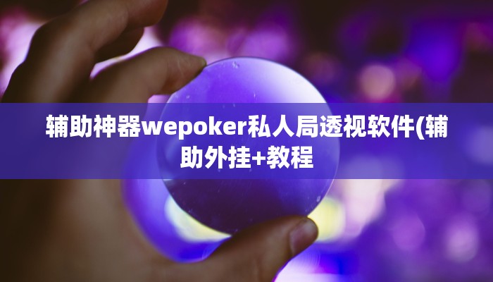 辅助神器wepoker私人局透视软件(辅助外挂+教程