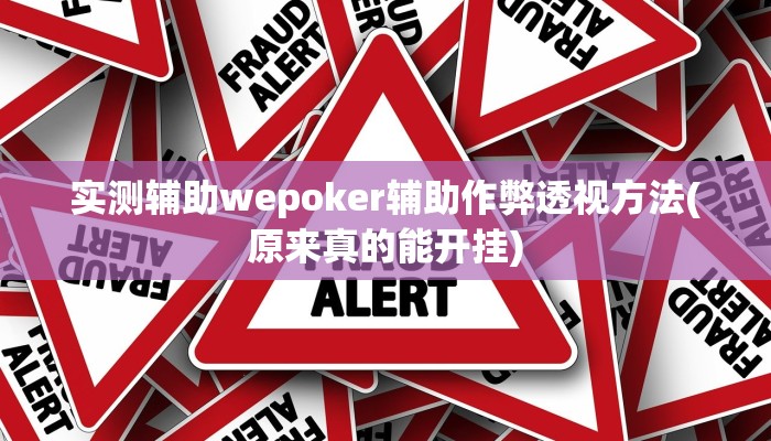 实测辅助wepoker辅助作弊透视方法(原来真的能开挂)