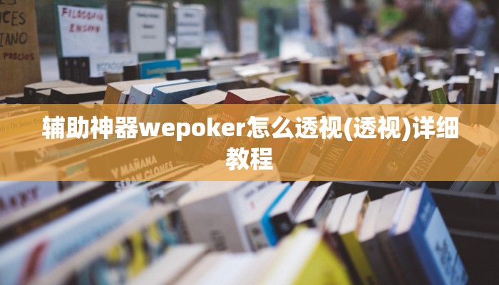 辅助神器德州局wepoker开挂(透视)详细教程