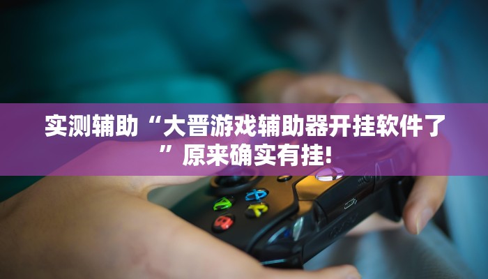 实测辅助“大晋游戏辅助器开挂软件了”原来确实有挂!