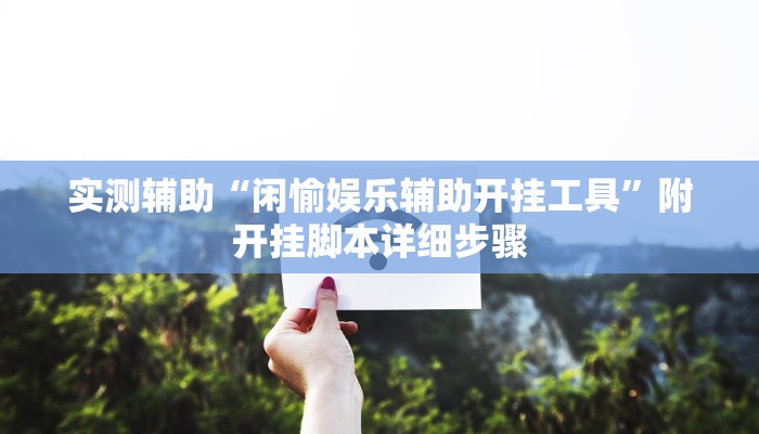 实测辅助“闲愉娱乐辅助开挂工具”附开挂脚本详细步骤