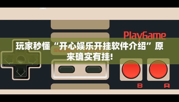 玩家秒懂“开心娱乐开挂软件介绍”原来确实有挂!