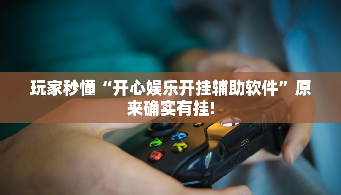 玩家秒懂“开心娱乐开挂辅助软件”原来确实有挂!