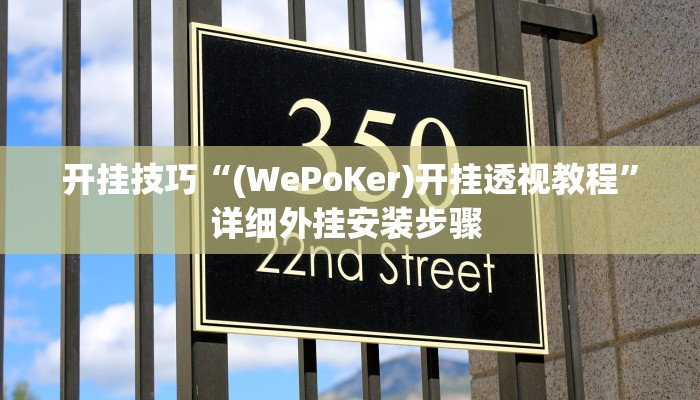 开挂技巧“(WePoKer)开挂透视教程”详细外挂安装步骤 