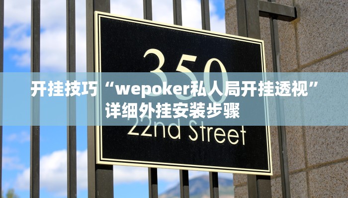 开挂技巧“wepoker私人局开挂透视”详细外挂安装步骤 