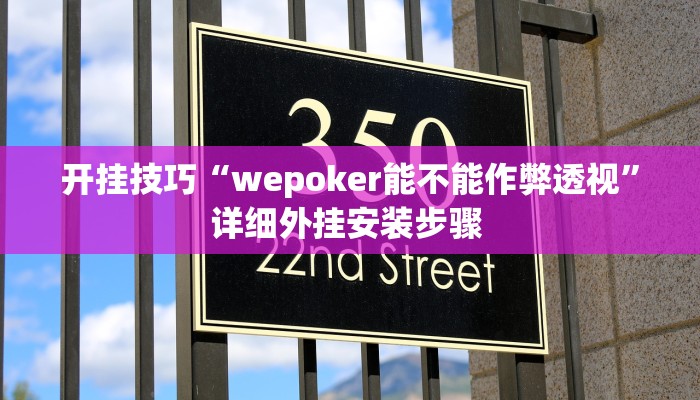 开挂技巧“wepoker能不能作弊透视”详细外挂安装步骤 