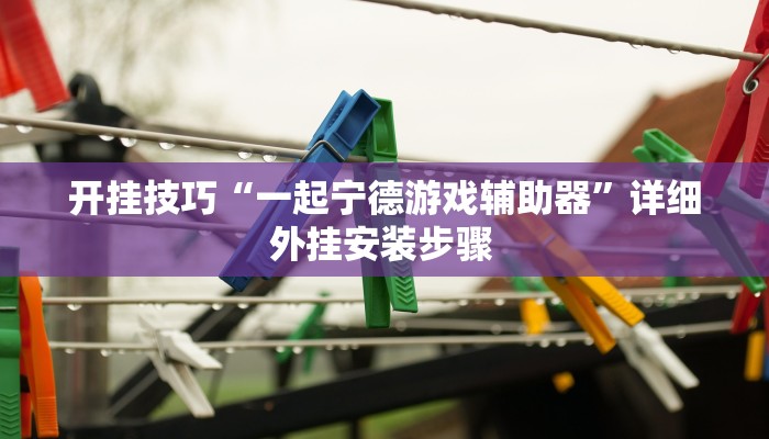开挂技巧“一起宁德游戏辅助器”详细外挂安装步骤 
