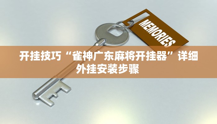 开挂技巧“雀神广东麻将开挂器”详细外挂安装步骤 