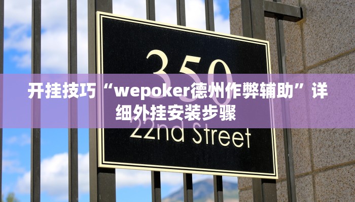 开挂技巧“wepoker德州作弊辅助”详细外挂安装步骤 