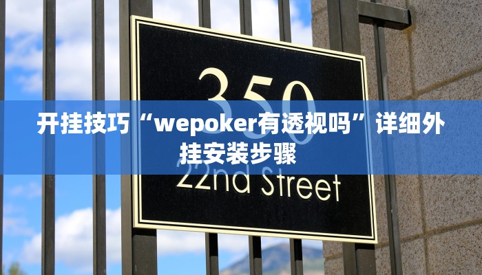 开挂技巧“wepoker有透视吗”详细外挂安装步骤 