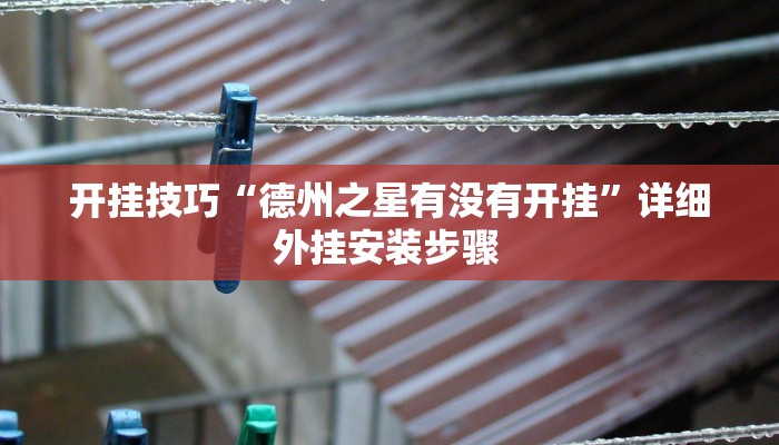 开挂技巧“德州之星有没有开挂”详细外挂安装步骤 