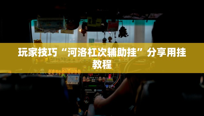 玩家技巧“河洛杠次辅助挂”分享用挂教程 玩家技巧“河洛杠次辅助挂”分享用挂教程