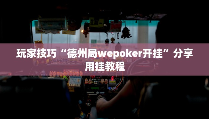 玩家技巧“德州局wepoker开挂”分享用挂教程 玩家技巧“德州局wepoker开挂”分享用挂教程