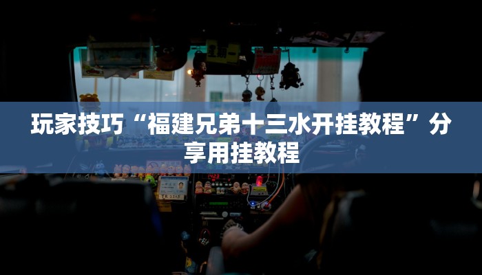 玩家技巧“福建兄弟十三水开挂教程”分享用挂教程 玩家技巧“福建兄弟十三水开挂教程”分享用挂教程
