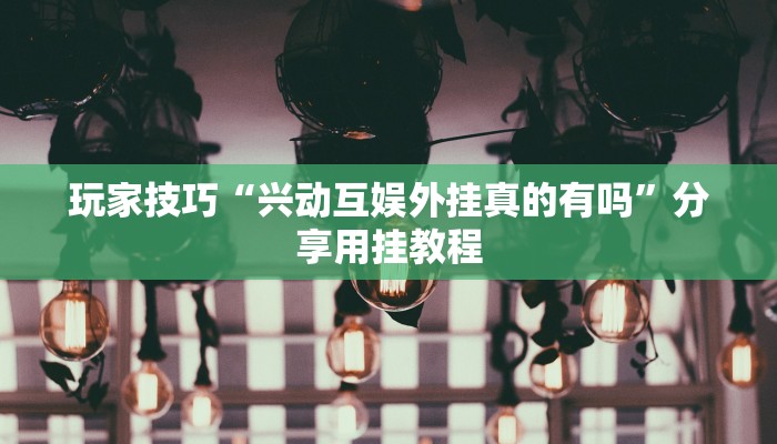 玩家技巧“兴动互娱外挂真的有吗”分享用挂教程 玩家技巧“兴动互娱外挂真的有吗”分享用挂教程