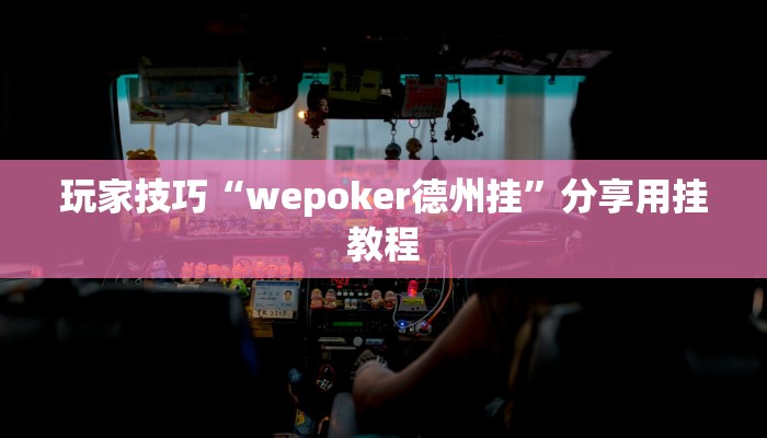 玩家技巧“wepoker德州挂”分享用挂教程 玩家技巧“wepoker德州挂”分享用挂教程