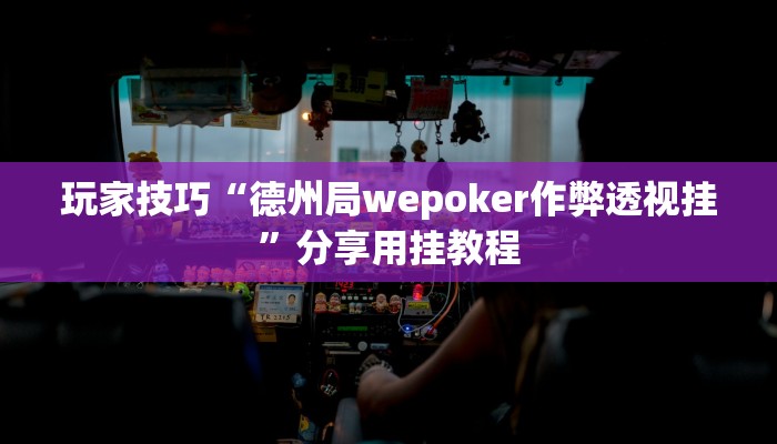 玩家技巧“德州局wepoker作弊透视挂”分享用挂教程 玩家技巧“德州局wepoker作弊透视挂”分享用挂教程