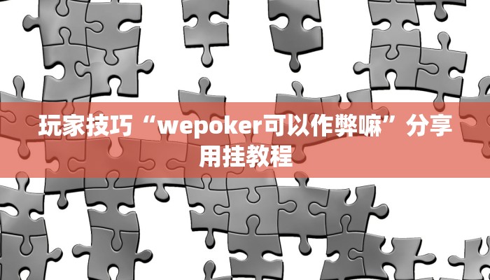 玩家技巧“wepoker可以作弊嘛”分享用挂教程