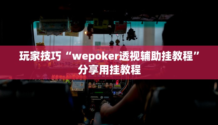 玩家技巧“wepoker透视辅助挂教程”分享用挂教程