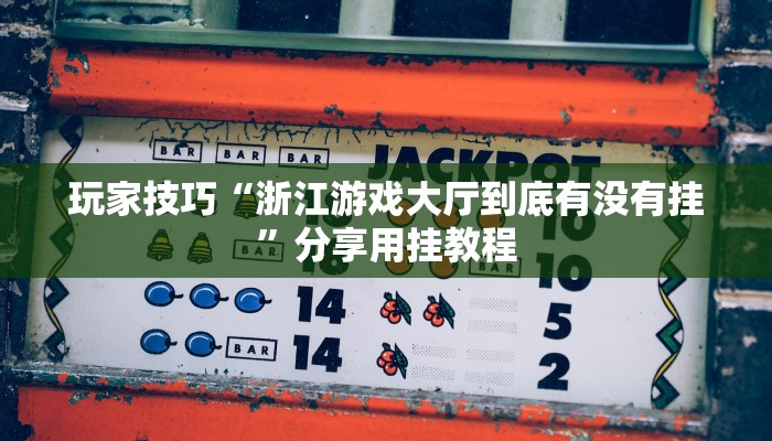 玩家技巧“浙江游戏大厅到底有没有挂”分享用挂教程