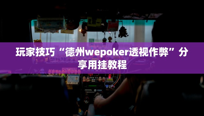 玩家技巧“德州wepoker透视作弊”分享用挂教程 玩家技巧“德州wepoker透视作弊”分享用挂教程